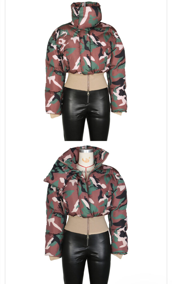 Camouflage bomber coat - Image 2