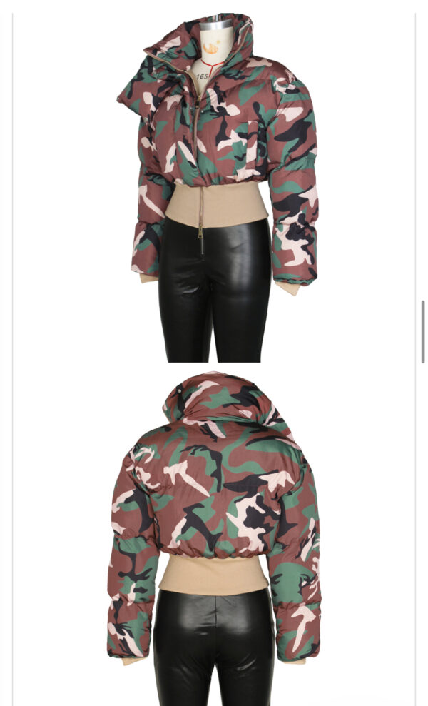 Camouflage bomber coat - Image 3