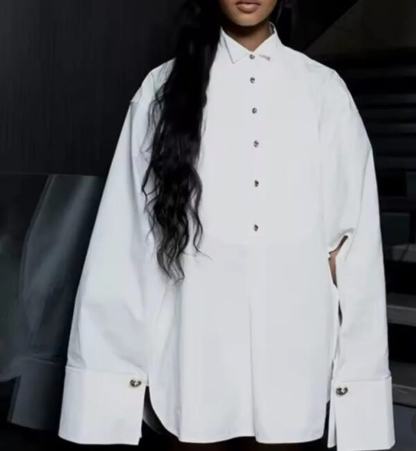 Tuxedo shirt poncho - Image 2