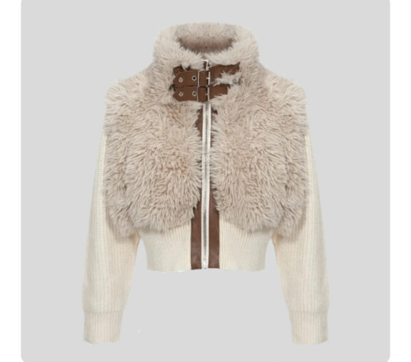 Half-Fur White Jacket (ivory) - Image 2