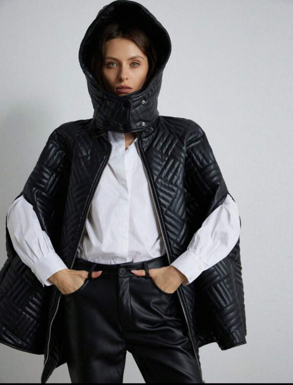 Faux leather cape - Image 3