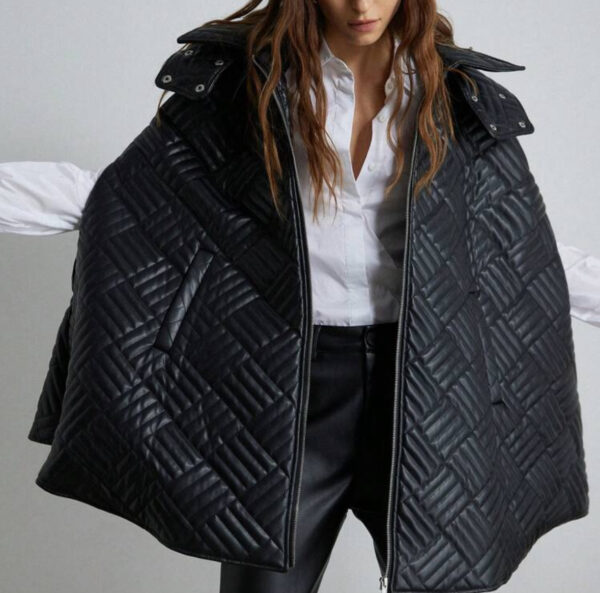 Faux leather cape - Image 5